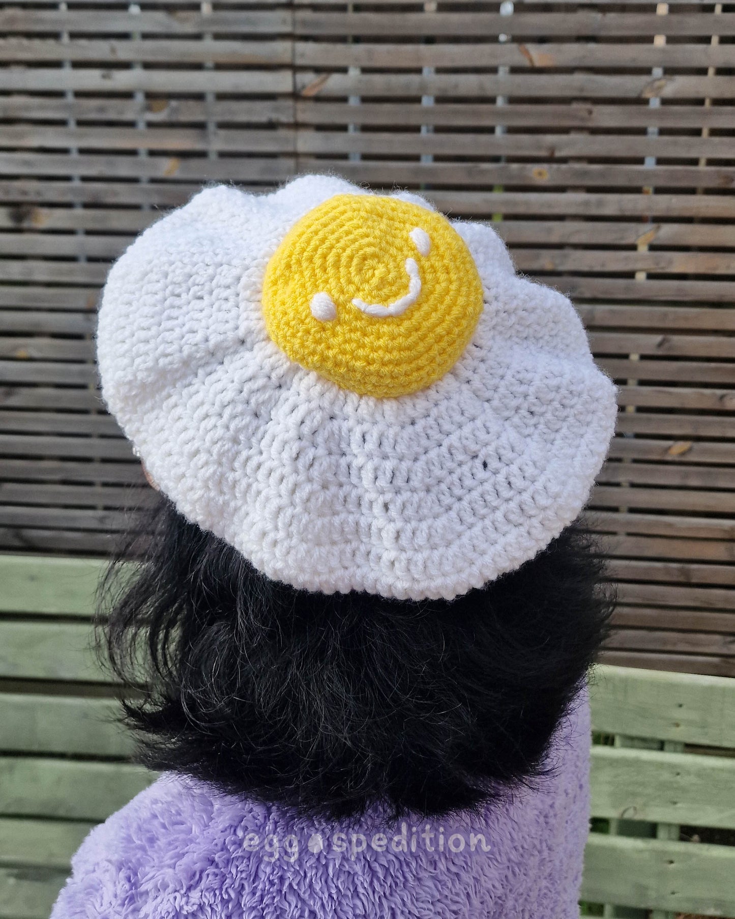 Happy Eggo Crochet Beret Hat