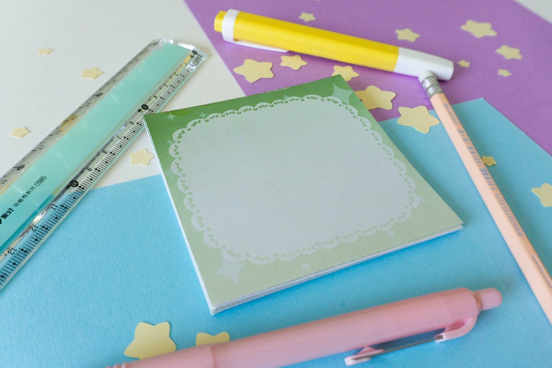 Fancy Lacy Starry Night Memo Pad