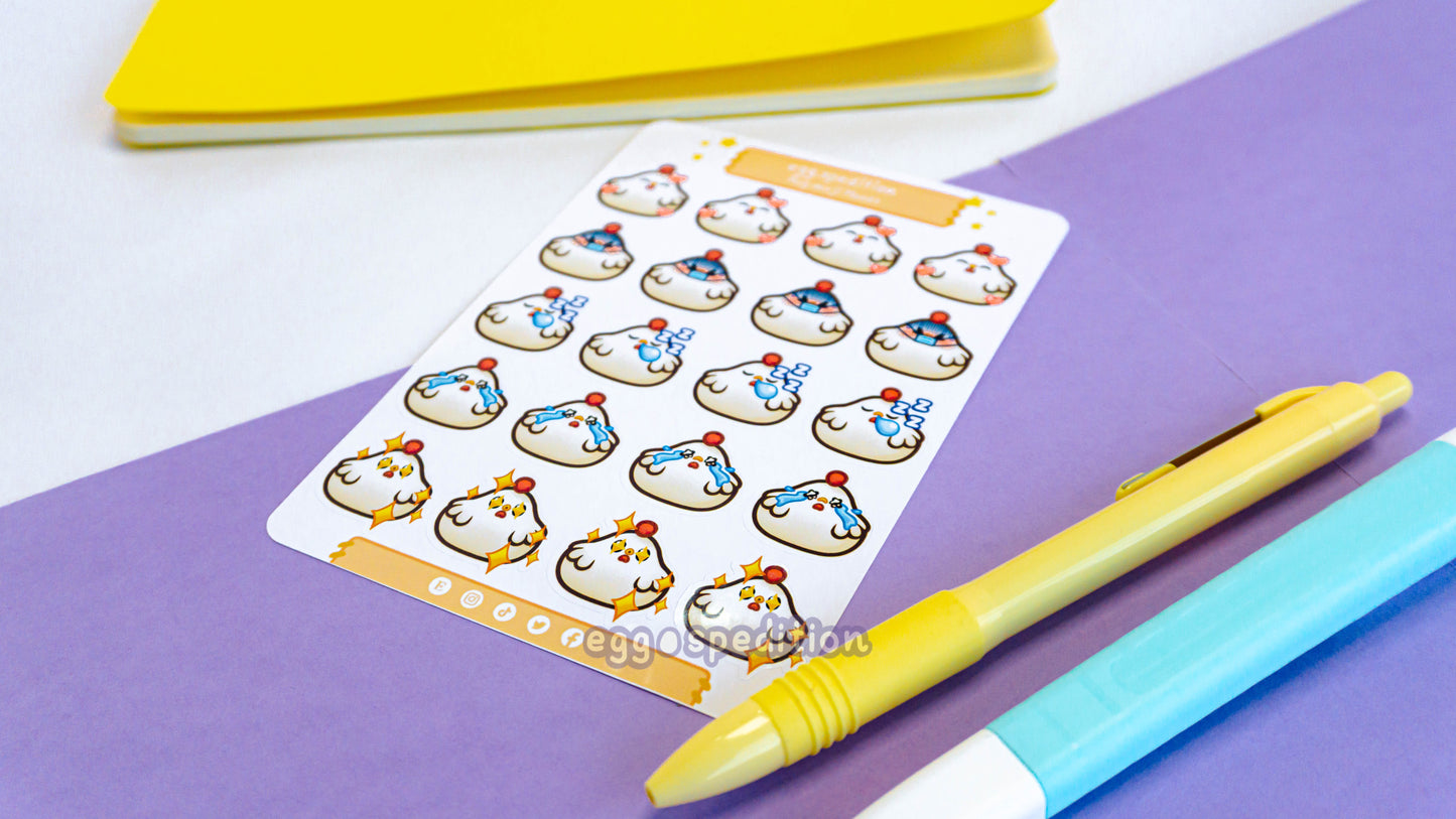 Nugget Chicken Mood Sticker Sheet