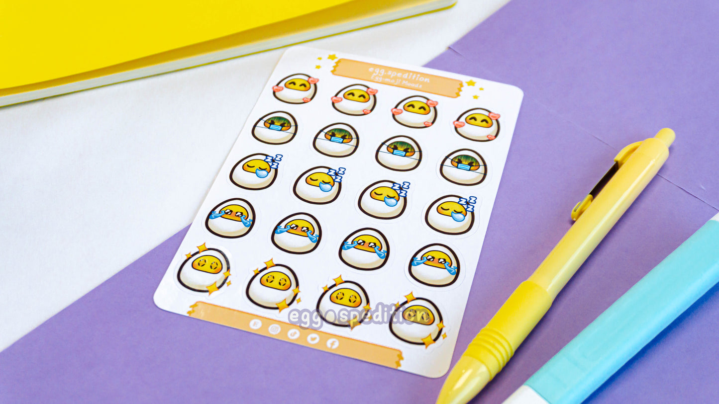 Eggo Moods Sticker Sheet