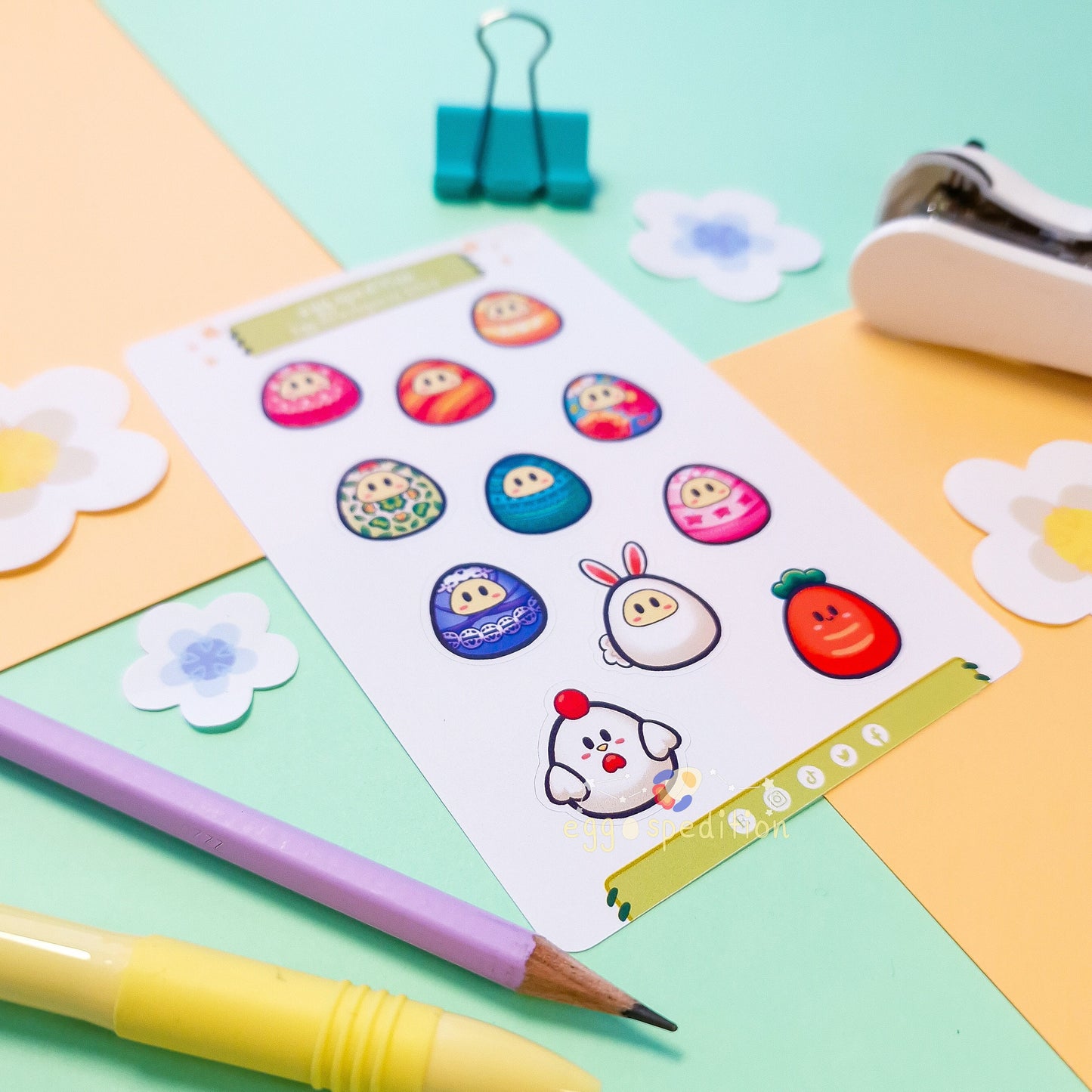 Egg-stravaganza Spring Easter Sticker Sheet