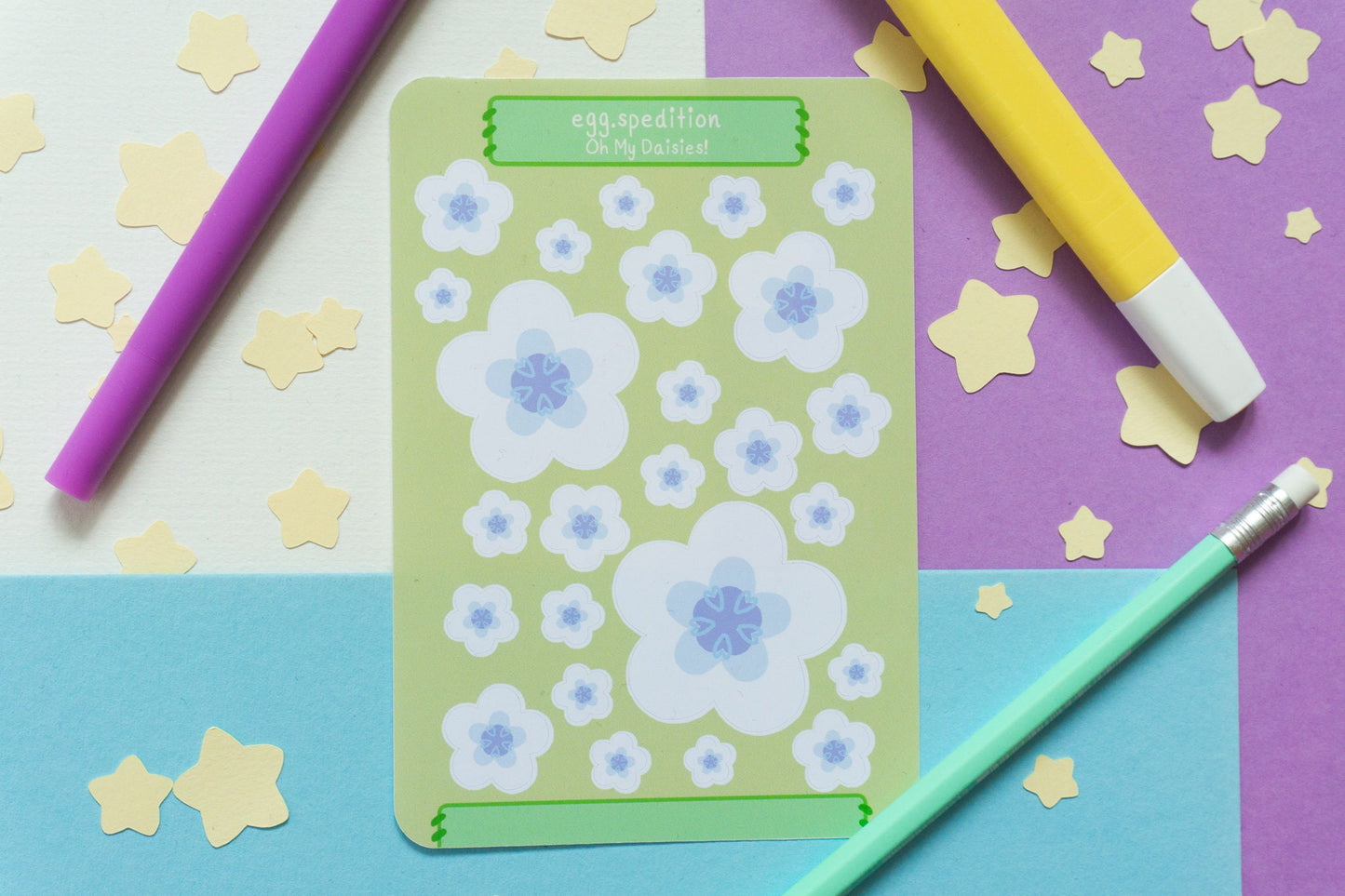 Oh My Daisies! Assorted Sizes Sticker Sheet (Various Colours Available)