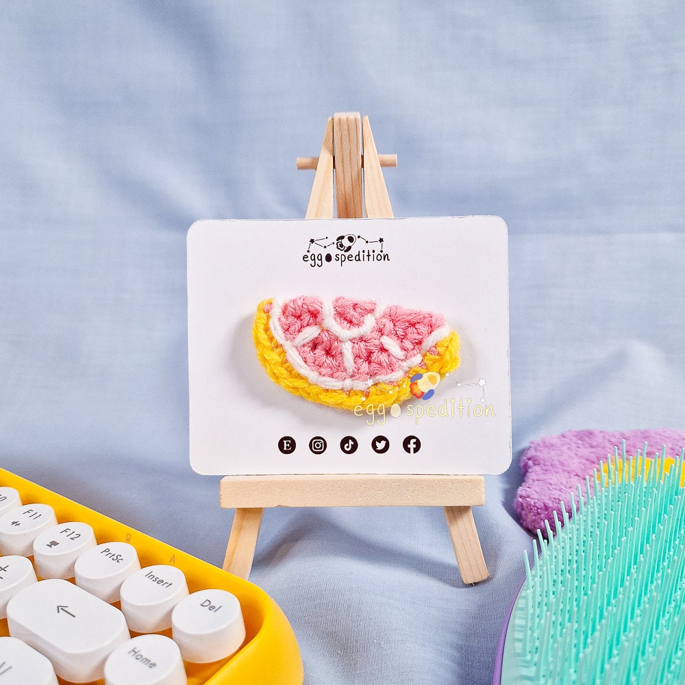 Citrus Fruit Crochet Brooch (Singles)