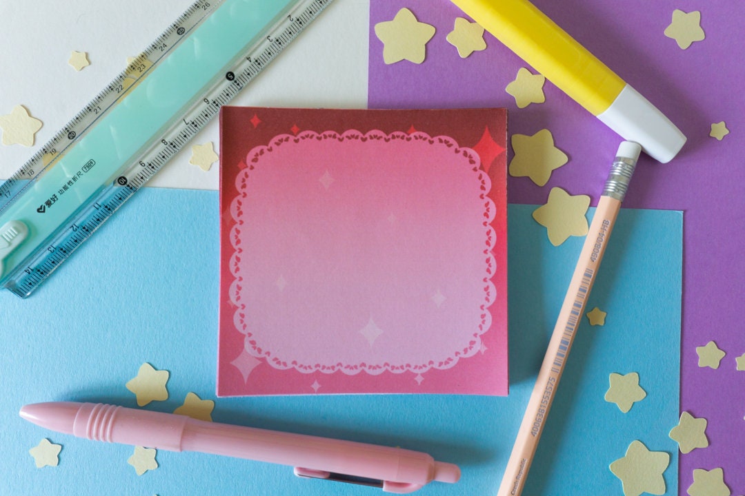 Fancy Lacy Starry Night Memo Pad