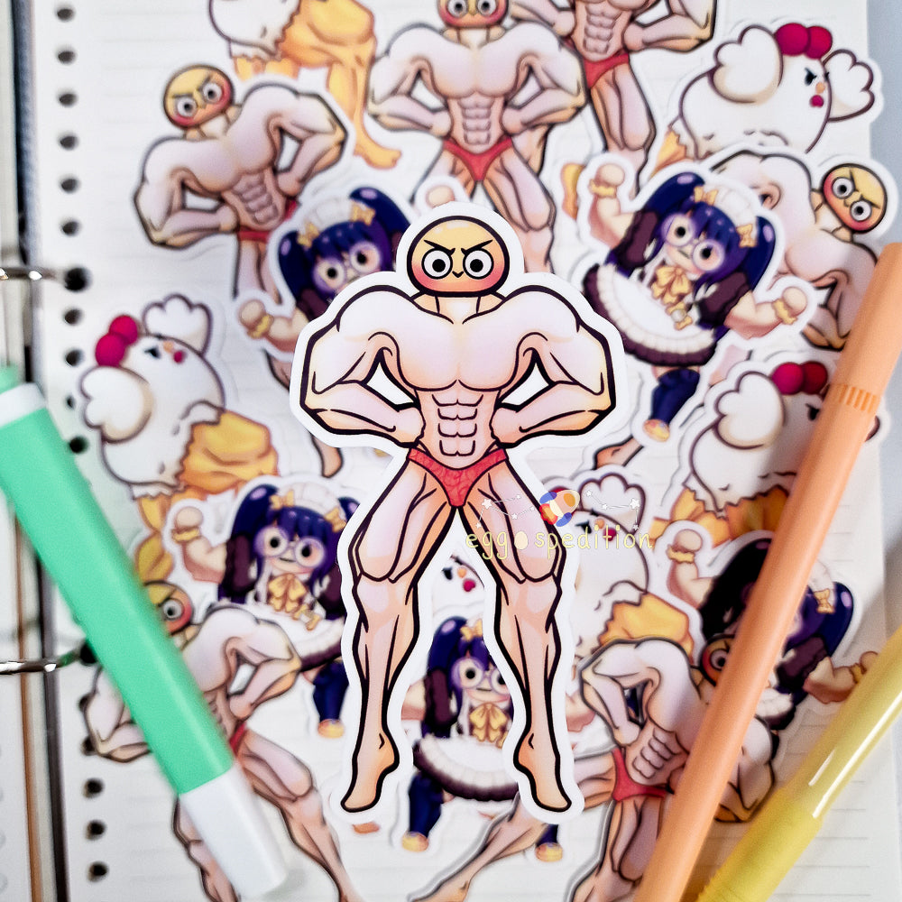 Swole Gang Decorative Stickers - Buff Eggo, Buff Nugget, Maid Euph