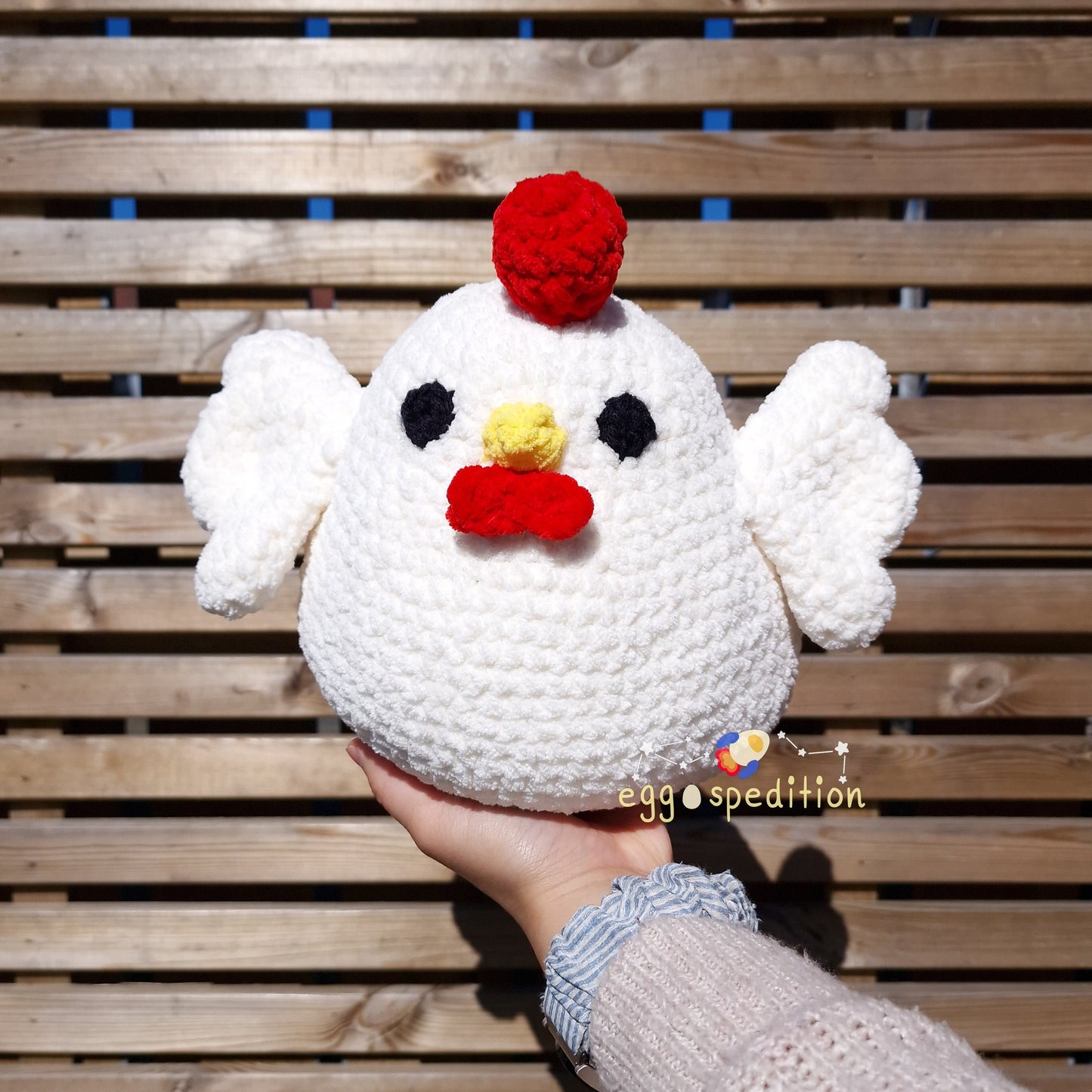 Chonky Chicken Nugget - Handmade Crochet Plush Amigurumi