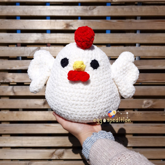 Chonky Chicken Nugget - Handmade Crochet Plush Amigurumi