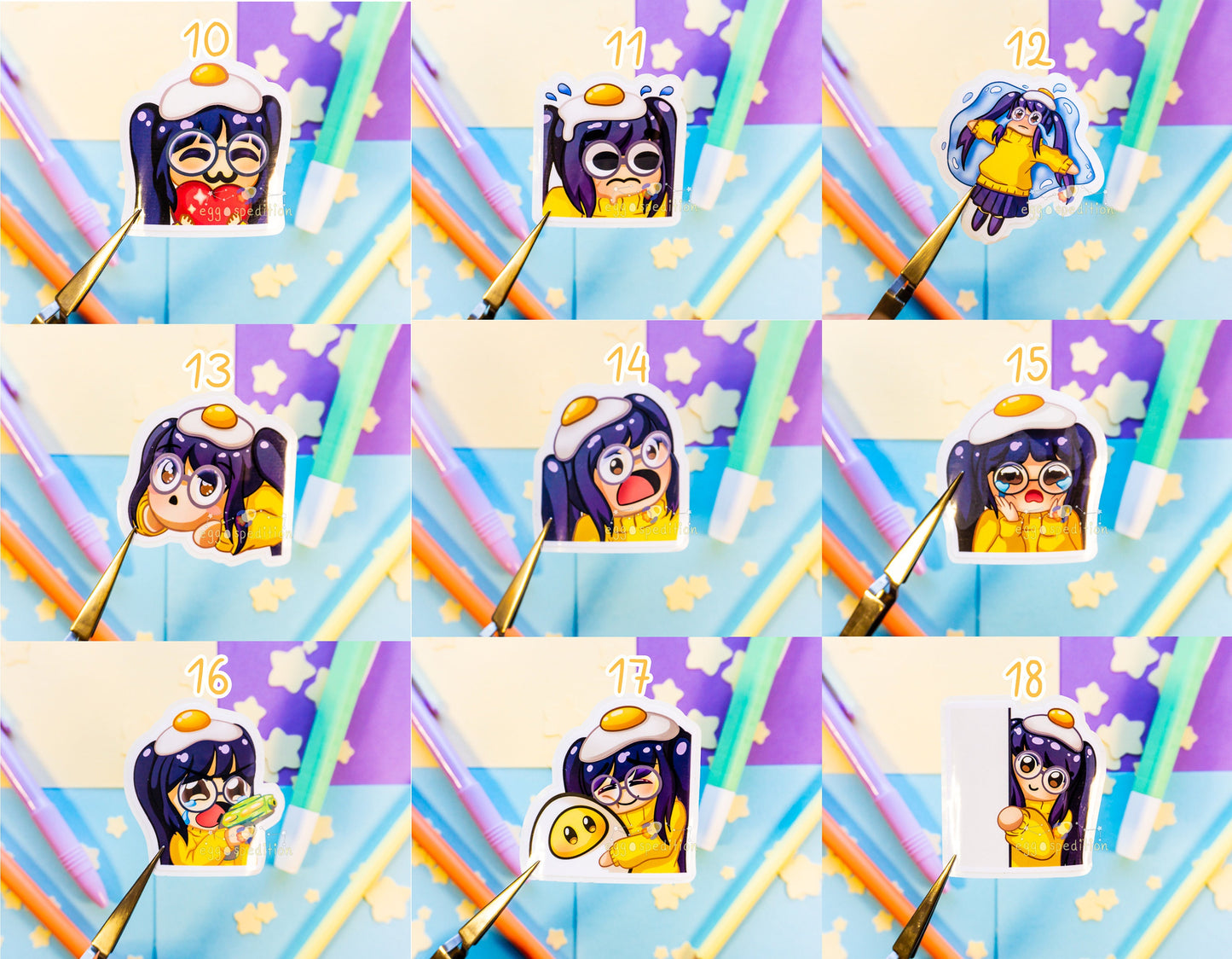 Euph Twitch Emotes Die-cut Stickers