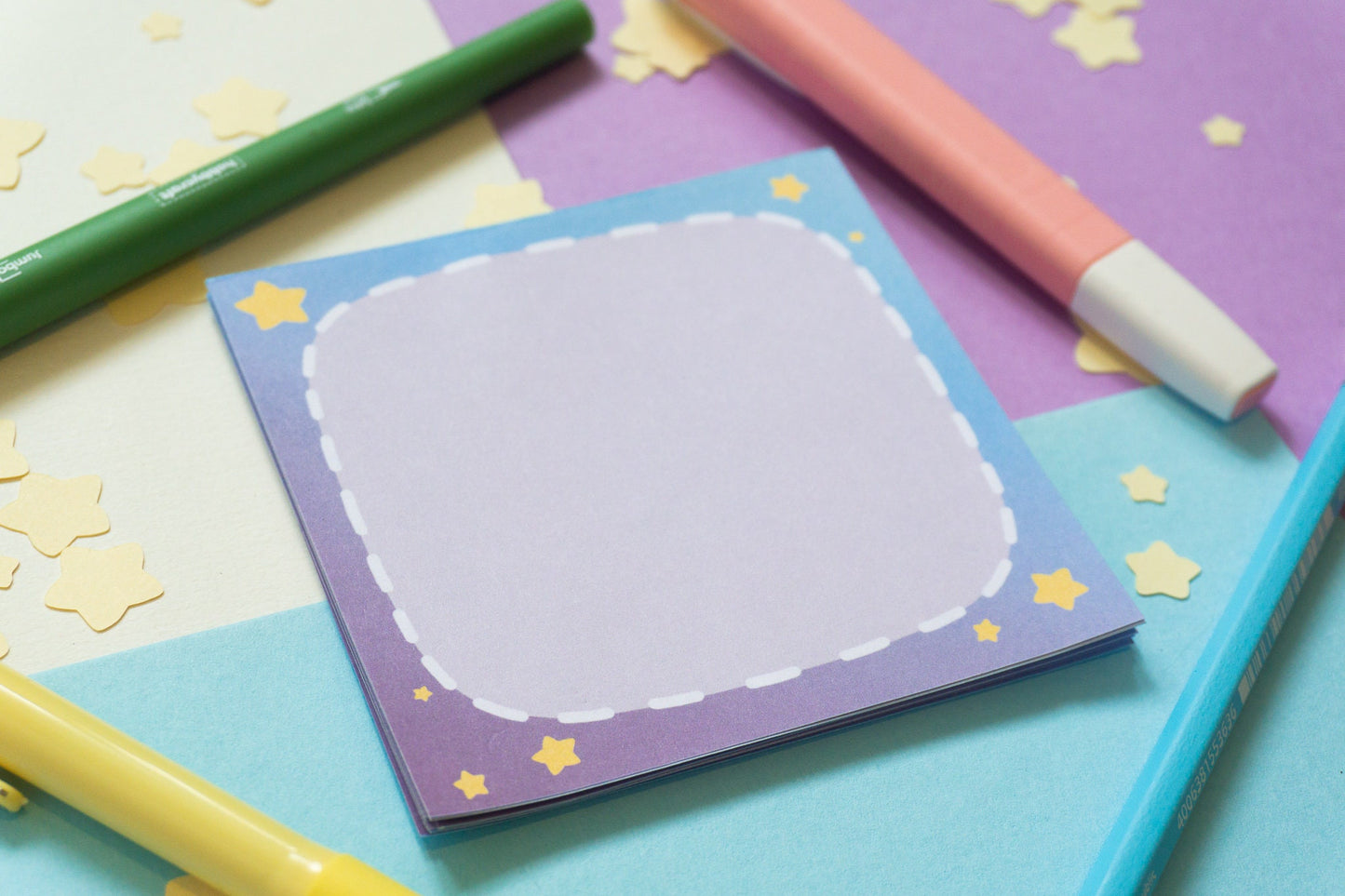 Gradient Stars Stitching Memo Pad 25* Sheets