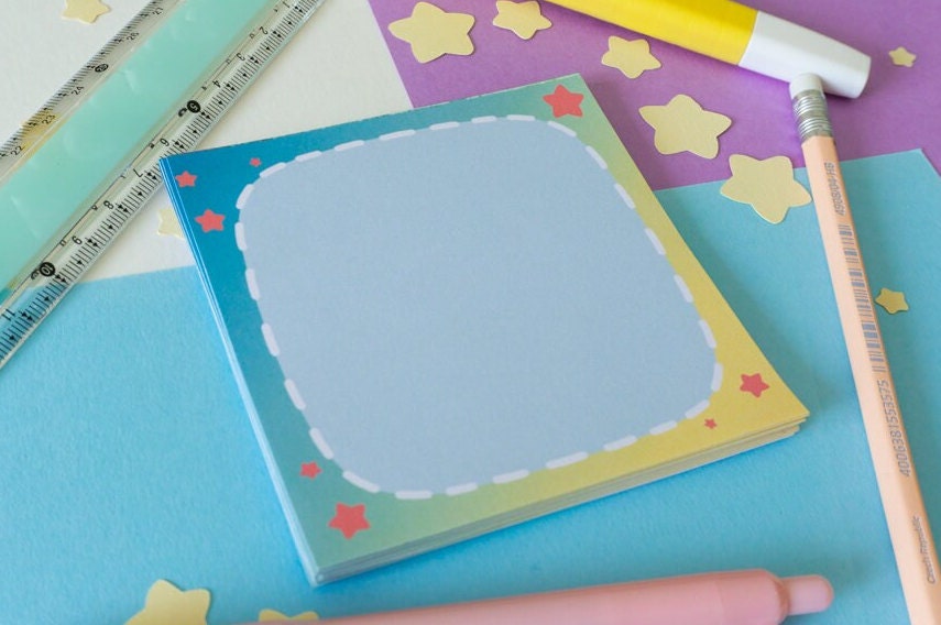 Gradient Stars Stitching Memo Pad 25* Sheets