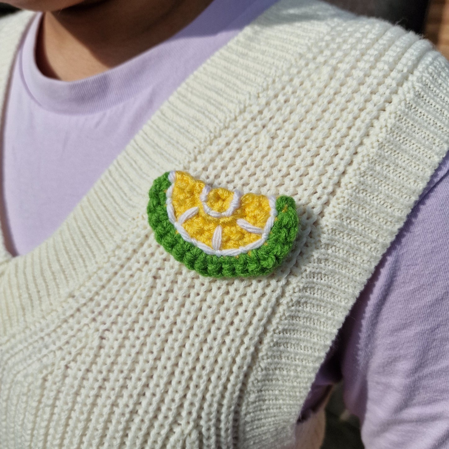 Citrus Fruit Crochet Brooch (Singles)