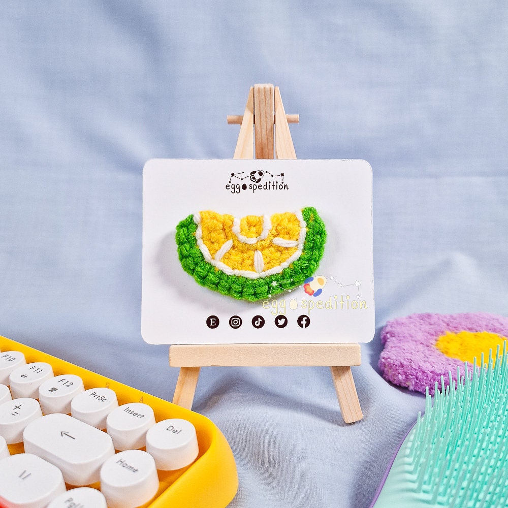 Citrus Fruit Crochet Brooch (Singles)