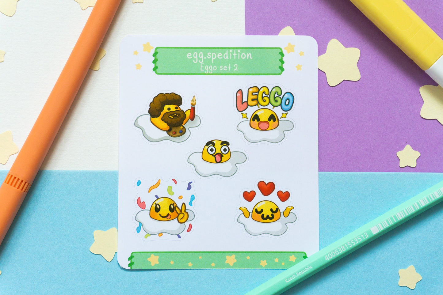 Eggo Set 1 + 2 Sticker Sheet