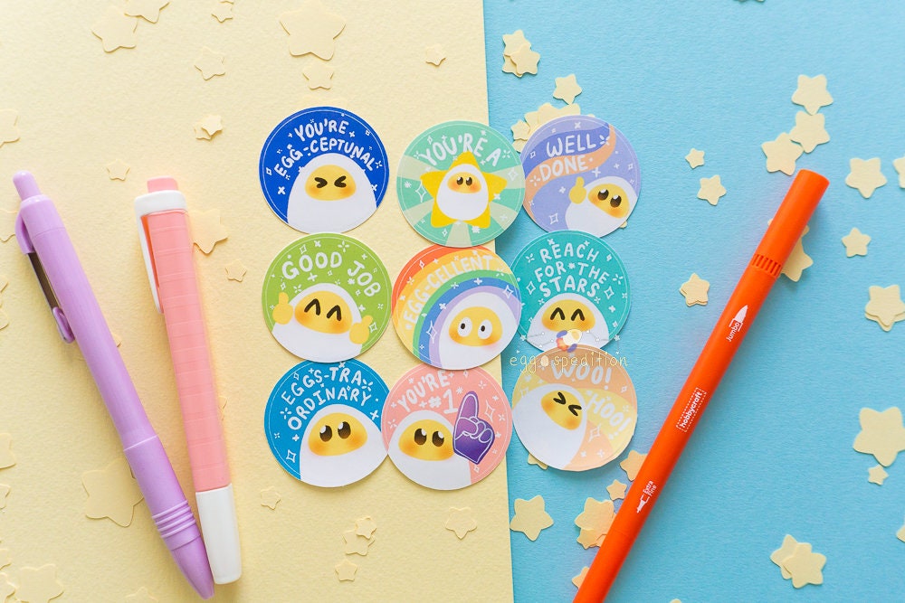 Egg-Couragement Affirmation Die-cut Stickers