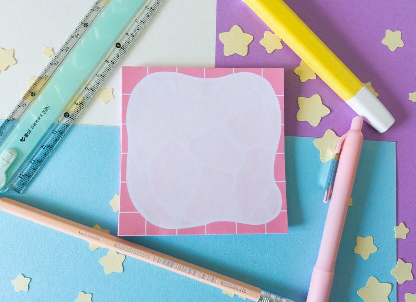 Swimming Pool Watery Memo Pad 25* Sheets (Blue/Pink Versions Available)