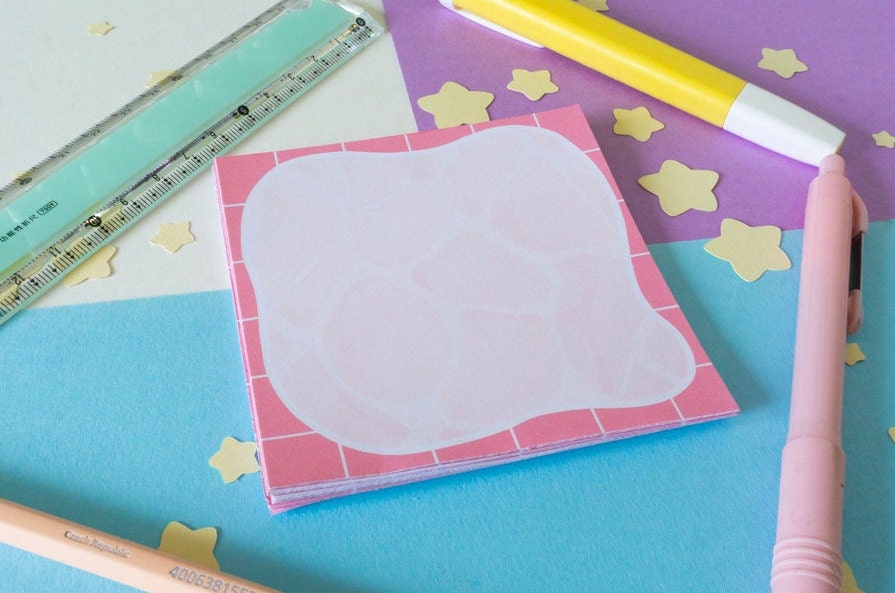 Swimming Pool Watery Memo Pad 25* Sheets (Blue/Pink Versions Available)