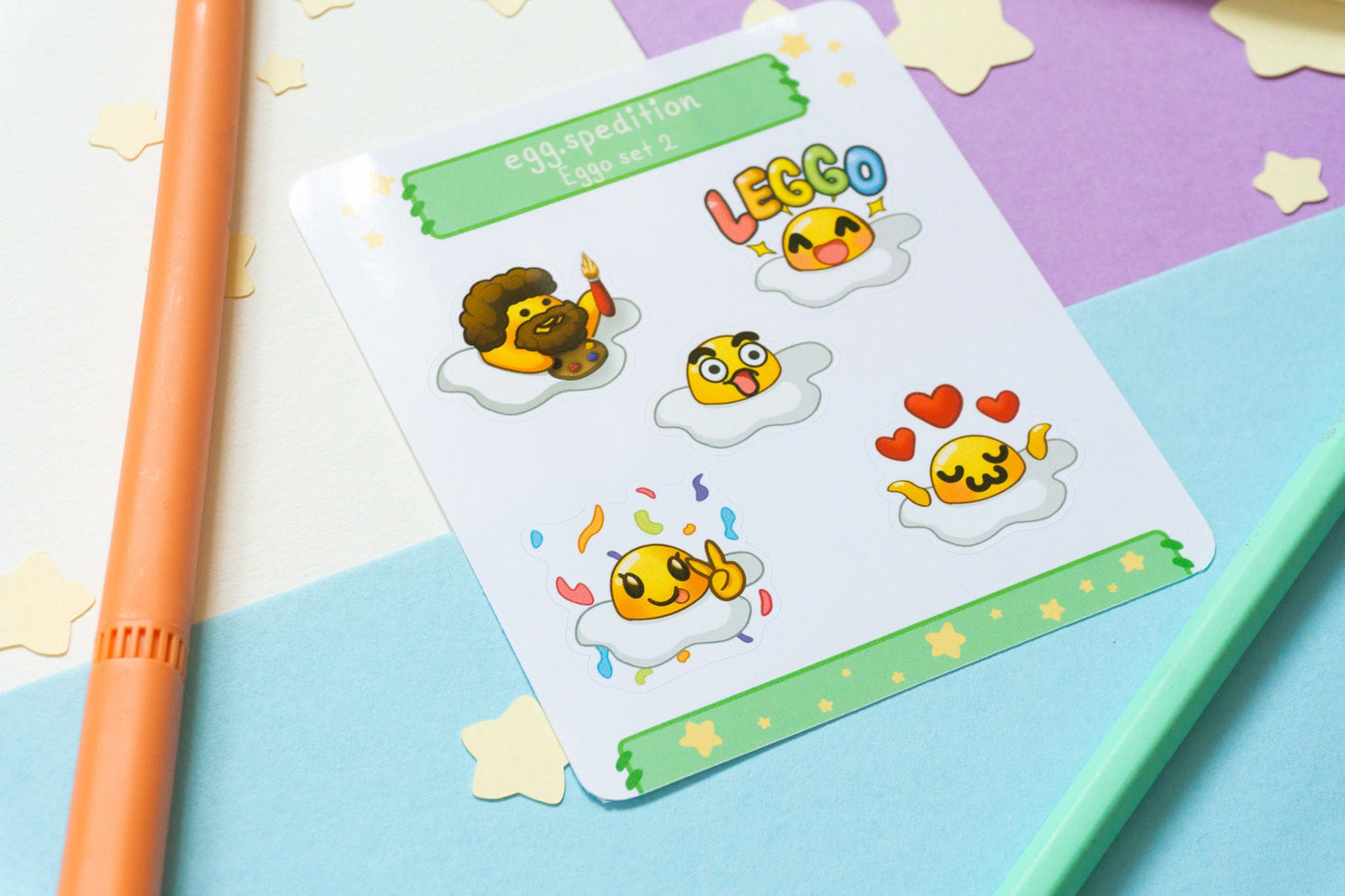 Eggo Set 1 + 2 Sticker Sheet