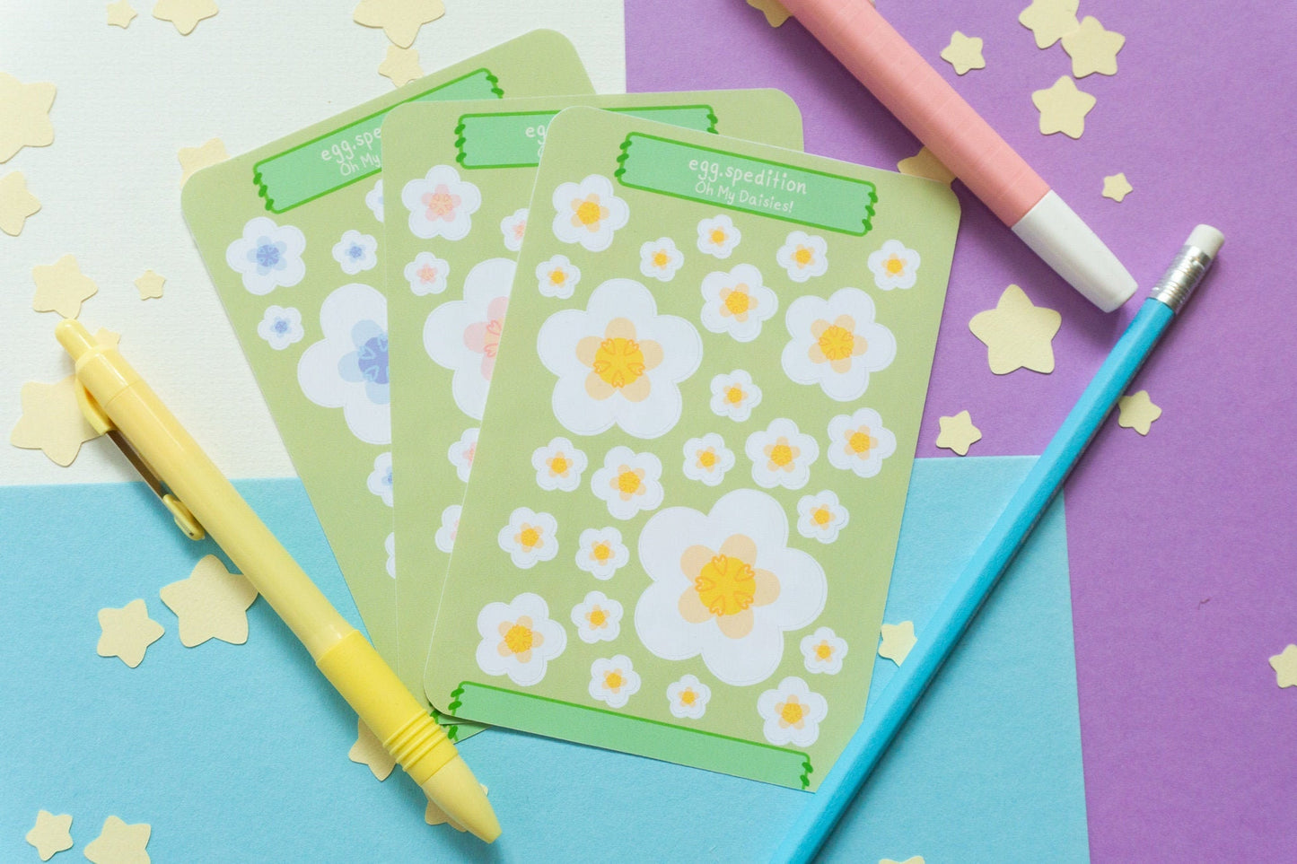 Oh My Daisies! Assorted Sizes Sticker Sheet (Various Colours Available)