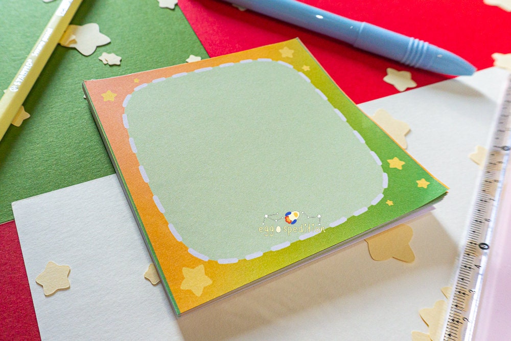 Gradient Stars Stitching Memo Pad 25* Sheets