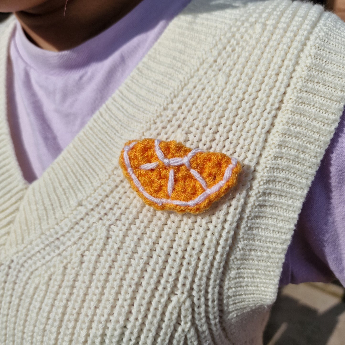 Citrus Fruit Crochet Brooch (Singles)