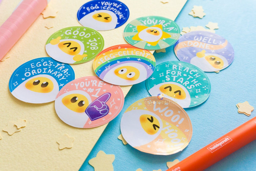Egg-Couragement Affirmation Die-cut Stickers