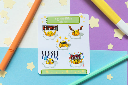 Eggo Set 1 + 2 Sticker Sheet