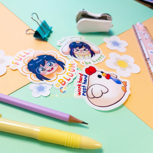Positivity Laminated Die-Cut Vinyl Stickers