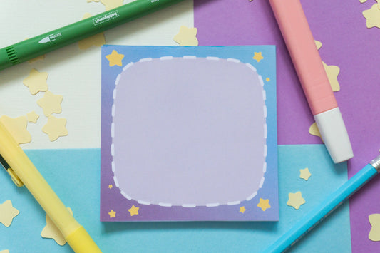 Gradient Stars Stitching Memo Pad 25* Sheets