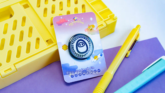 Eggo Gang Holographic Button Badge 32mm