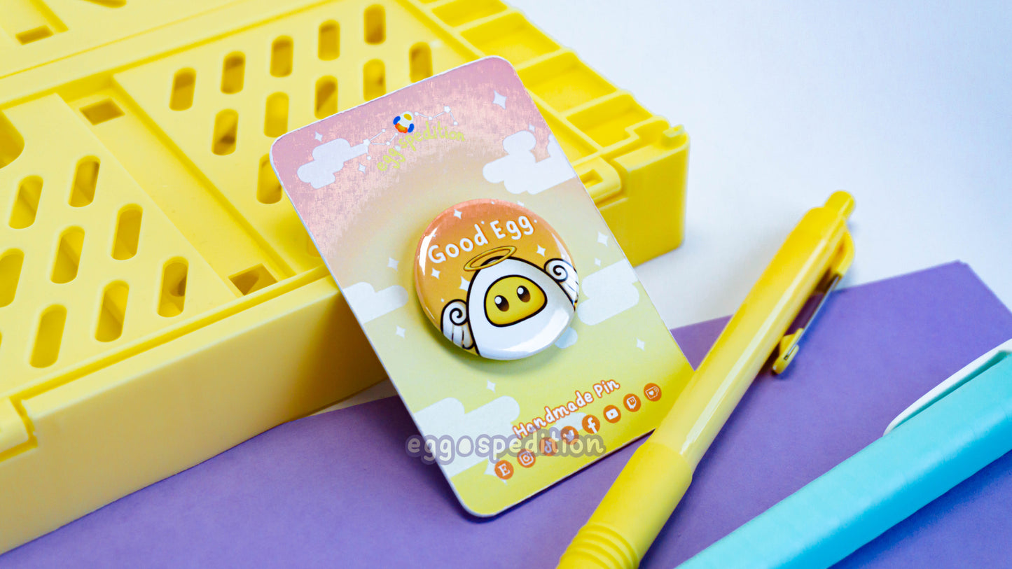Good Egg Angel Eggo 32mm Button Badge