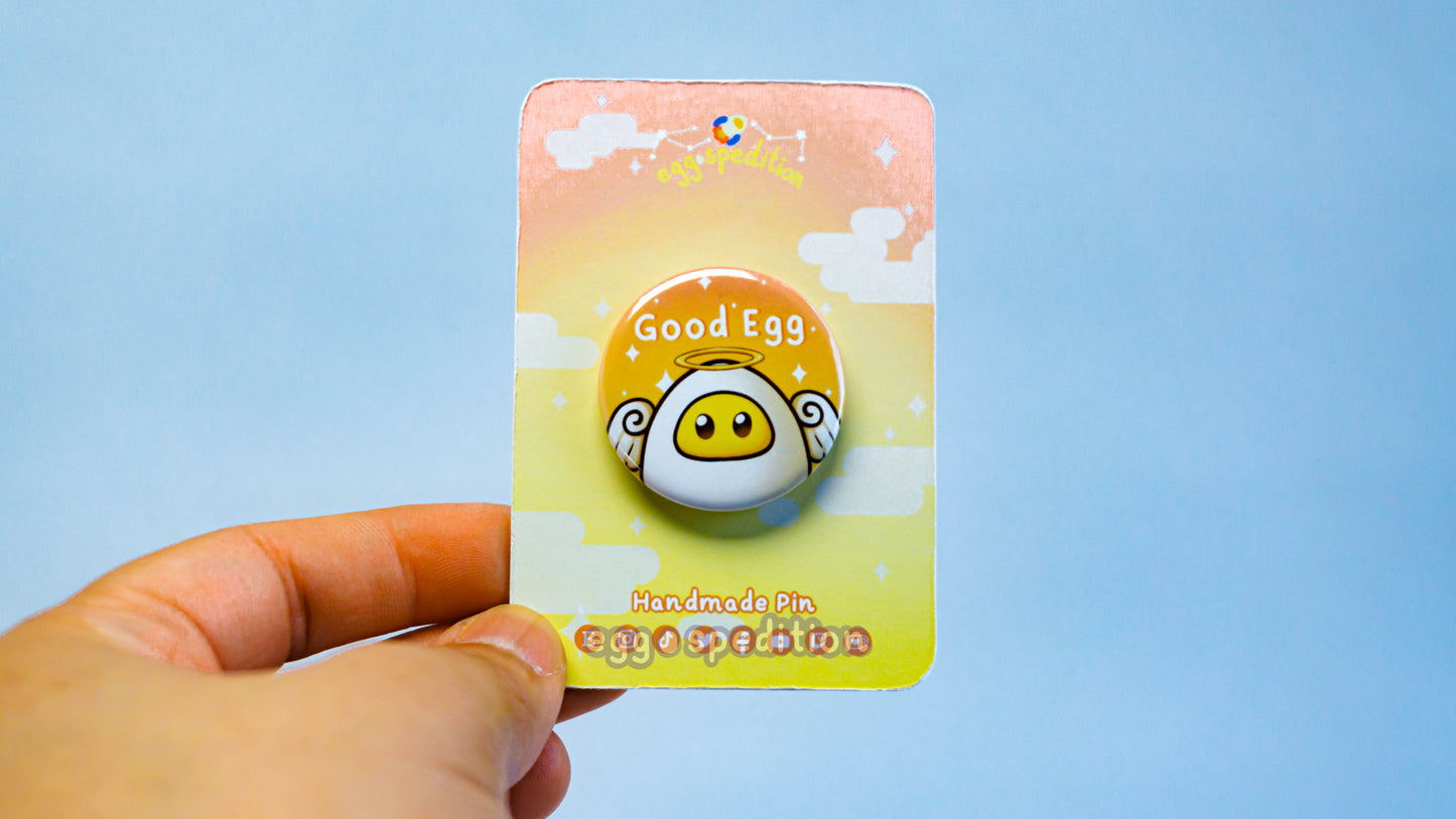 Good Egg Angel Eggo 32mm Button Badge