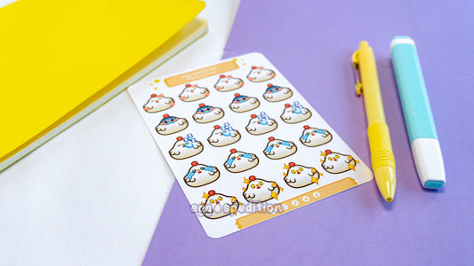 Nugget Chicken Mood Sticker Sheet