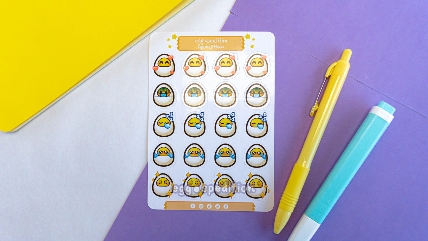 Eggo Moods Sticker Sheet