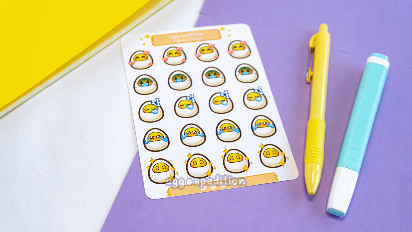 Eggo Moods Sticker Sheet