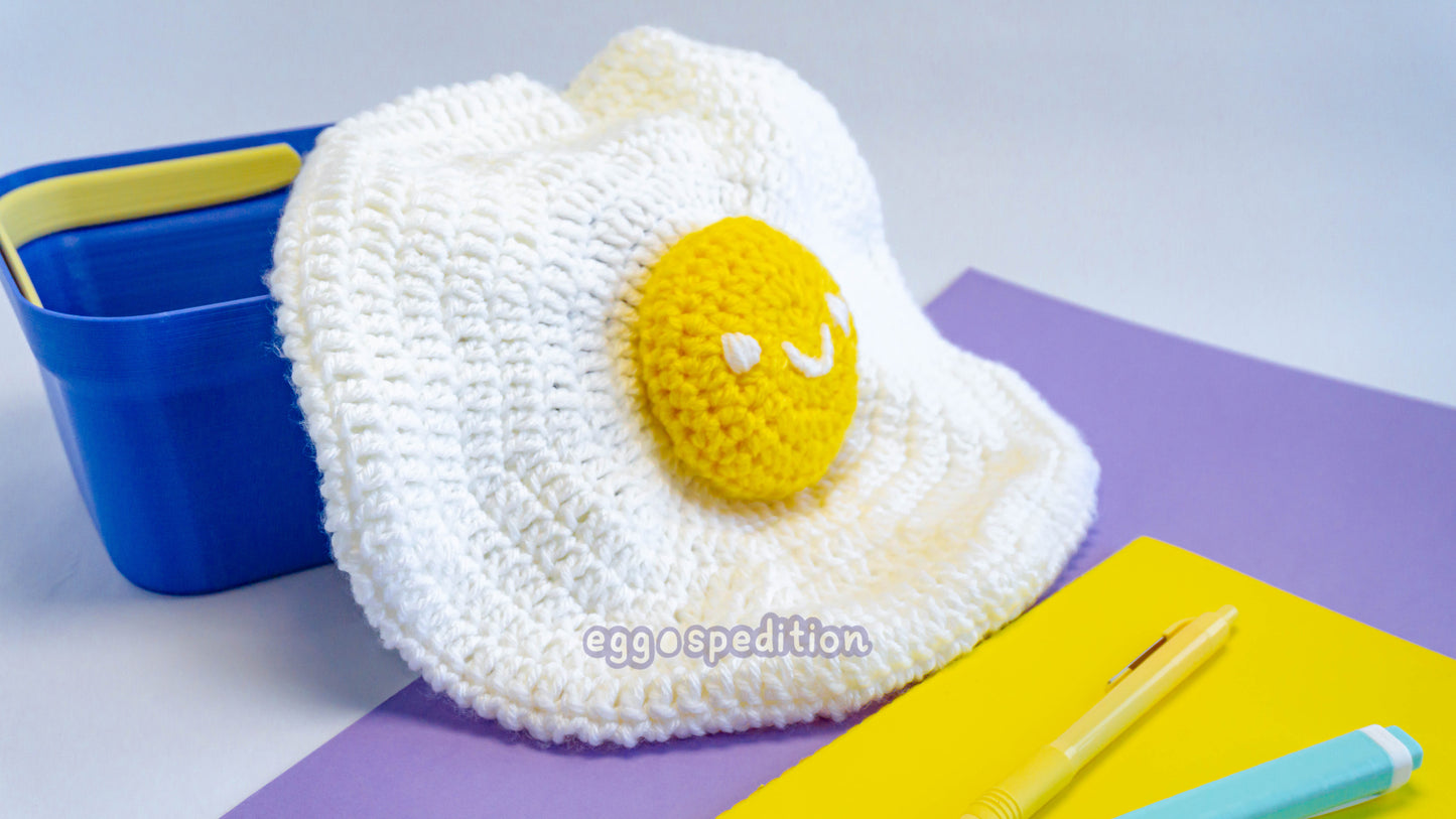 Happy Eggo Crochet Beret Hat