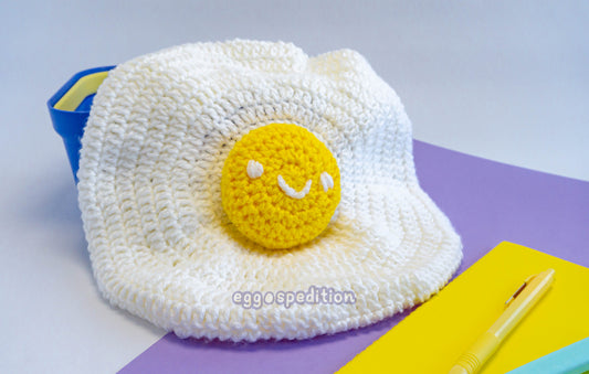Happy Eggo Crochet Beret Hat