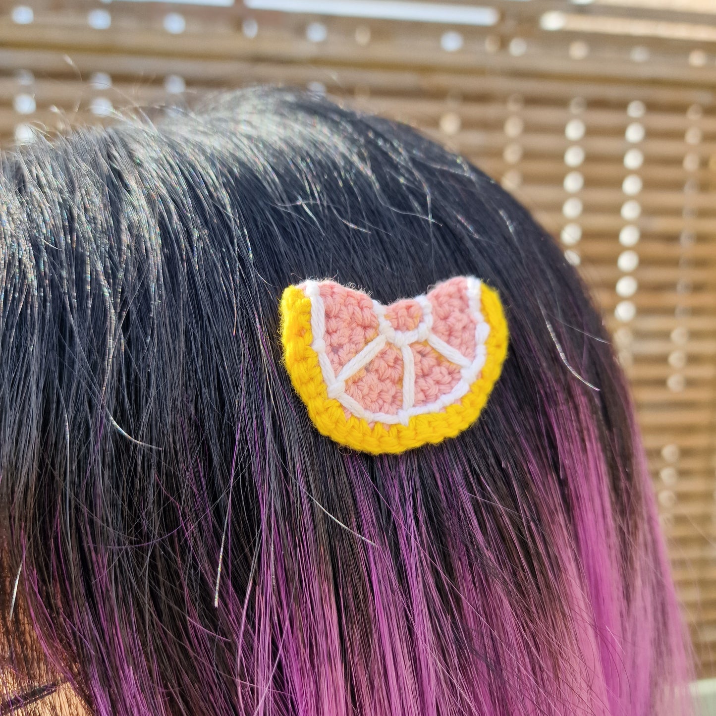 Citrus Fruit Hairclips Handmade Crochet (Pairs and Singles Available)