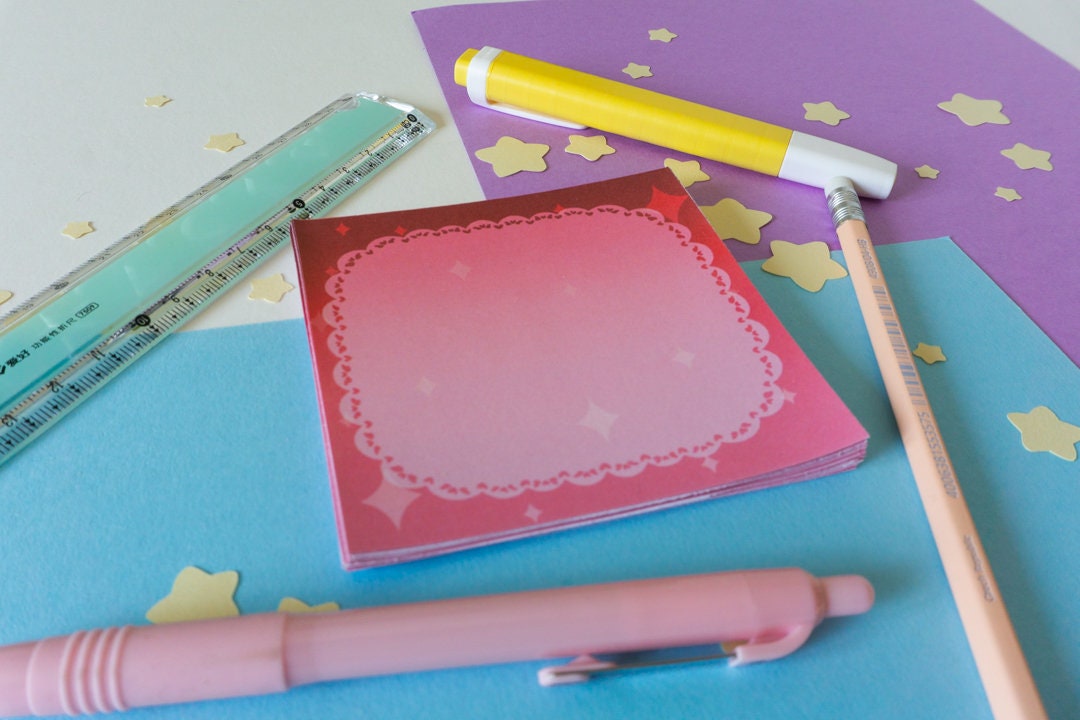 Fancy Lacy Starry Night Memo Pad