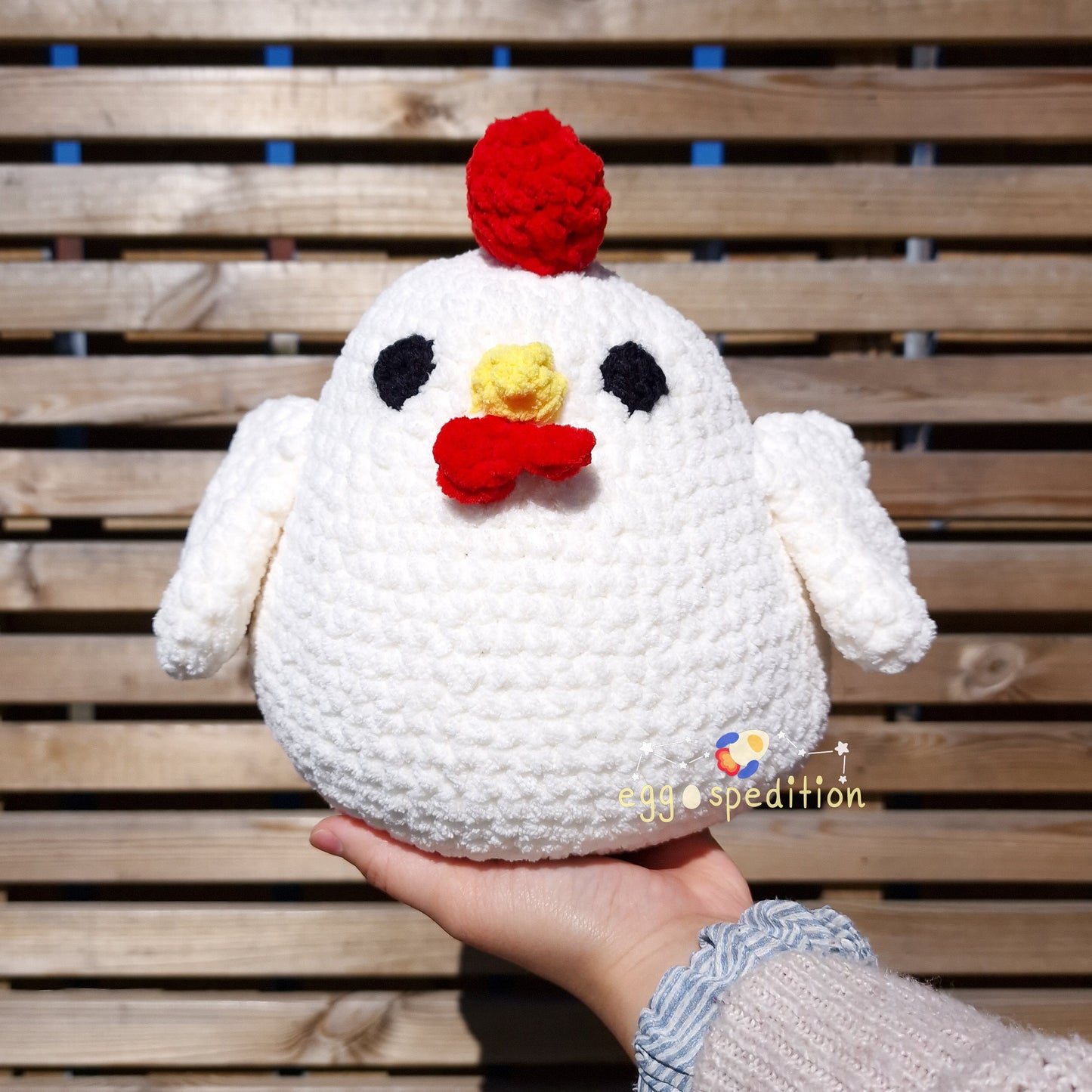 Chonky Chicken Nugget - Handmade Crochet Plush Amigurumi