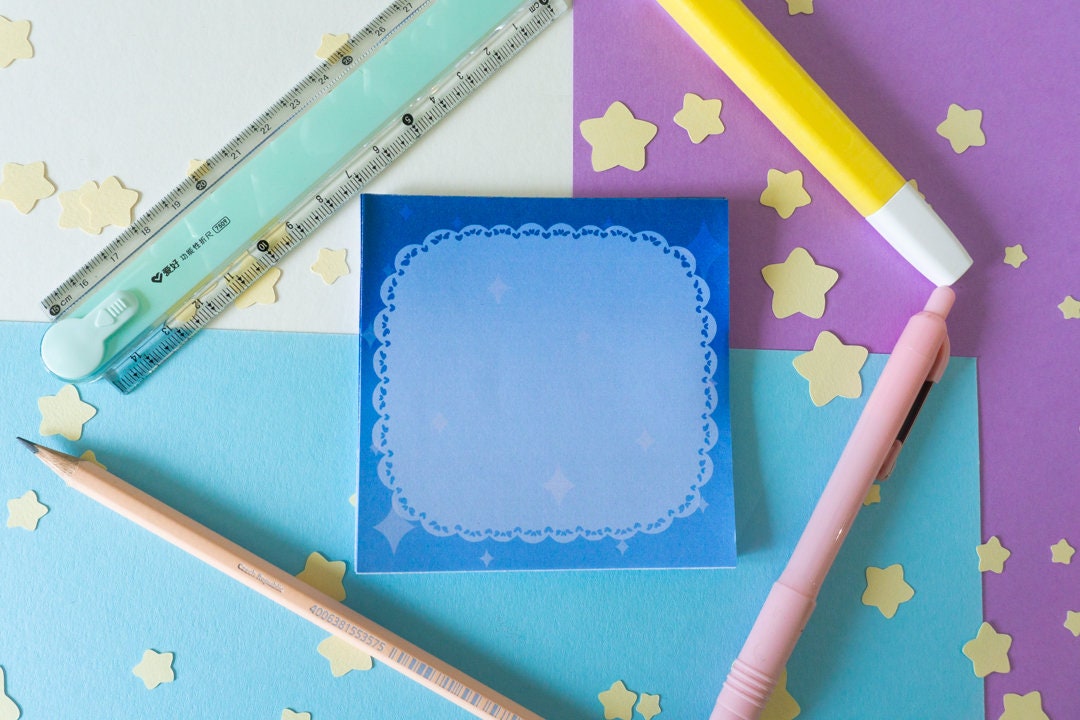 Fancy Lacy Starry Night Memo Pad