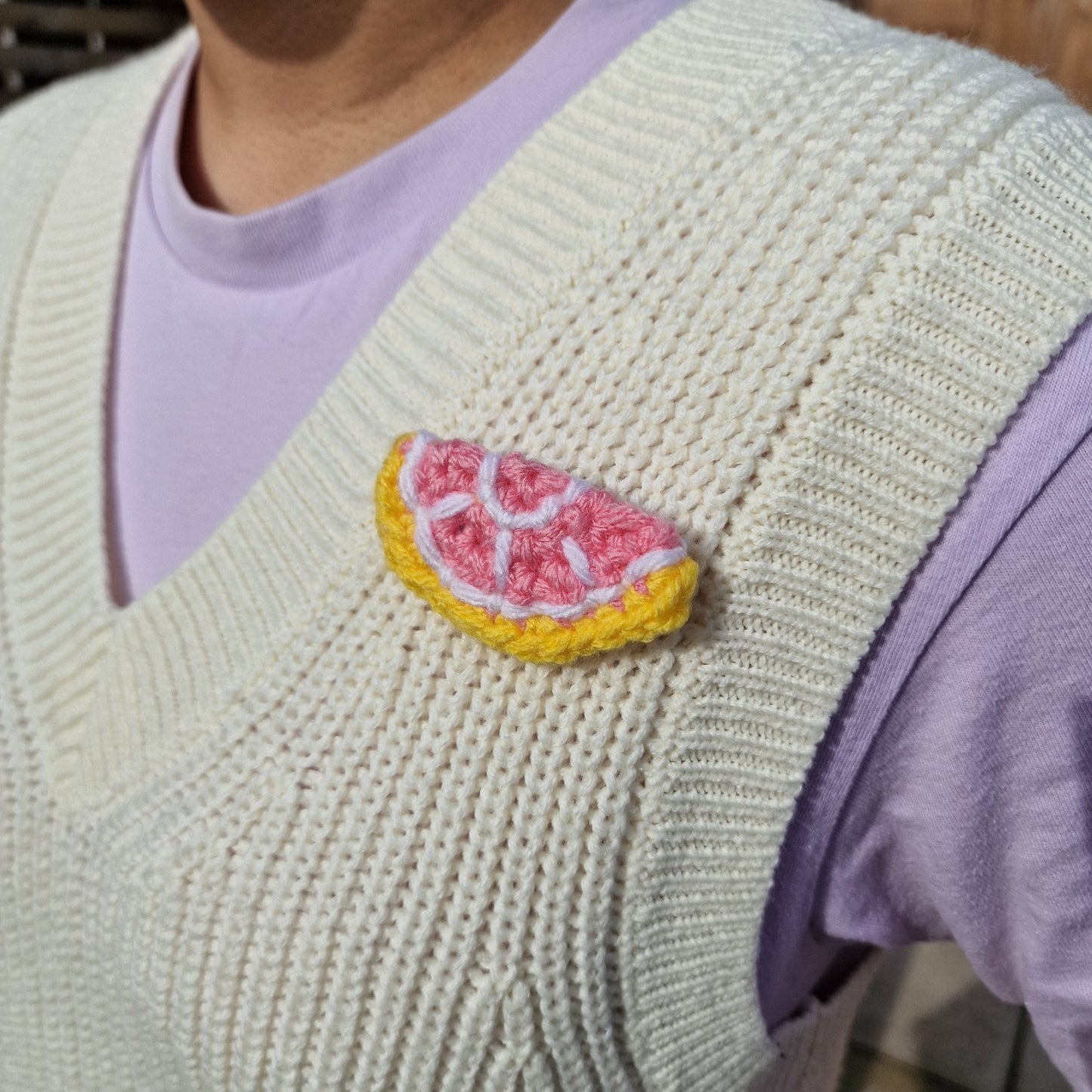 Citrus Fruit Crochet Brooch (Singles)