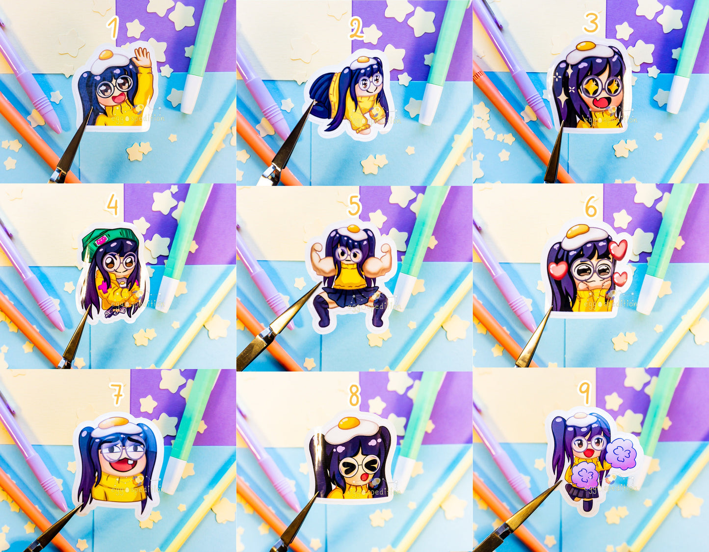 Euph Twitch Emotes Die-cut Stickers