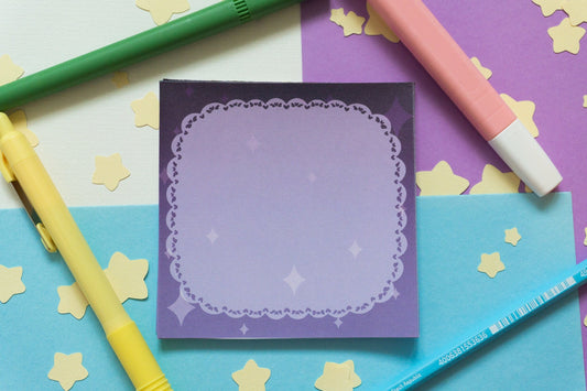 Fancy Lacy Starry Night Memo Pad