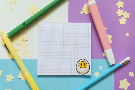Eggo Brown Simple Grid Memo Pad