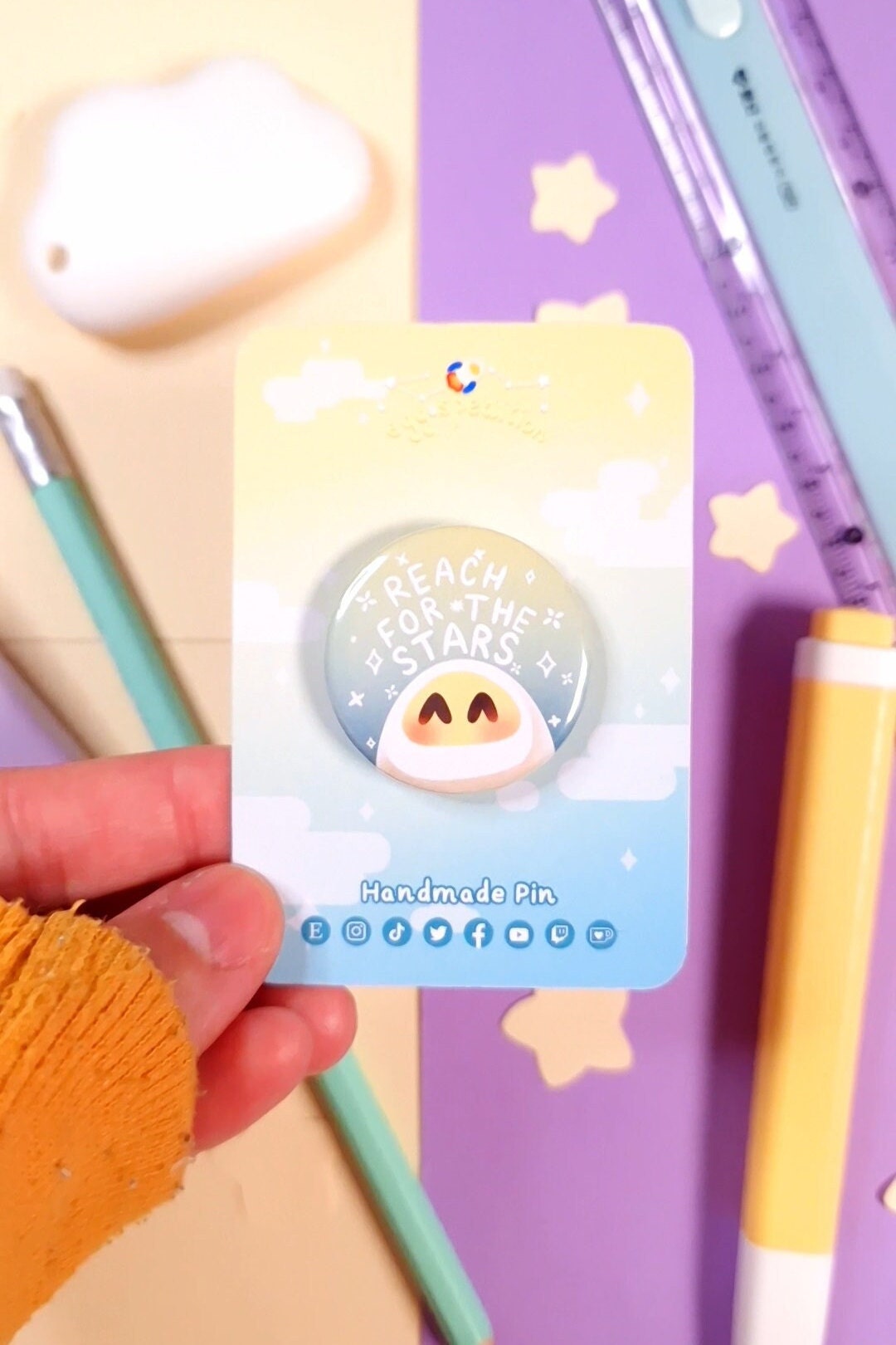 Egg-couragement 32mm Affirmation Button Badges