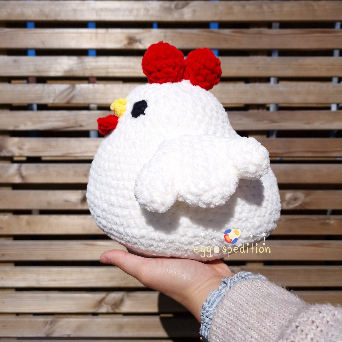 Chonky Chicken Nugget - Handmade Crochet Plush Amigurumi