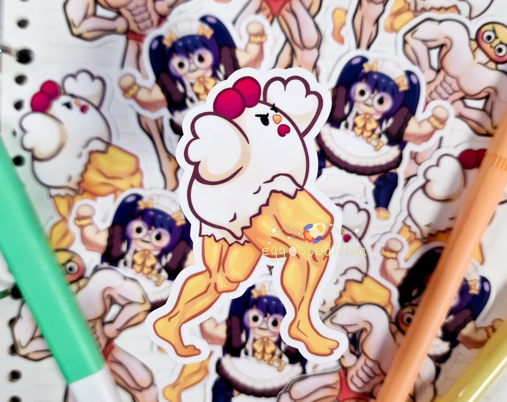 Swole Gang Decorative Stickers - Buff Eggo, Buff Nugget, Maid Euph